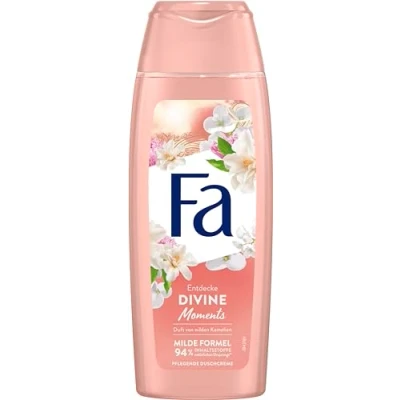 Afbeelding van FA Douchegel Divine Moments (1 x 250 ml) 95% ingrediënten van natuurlijke oorsprong, stuur je zintuigen op een prachtige reis en geniet de fluweelachtige geur wilde camelia&#039;s