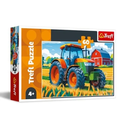 Afbeelding van Trefl Voertuig van de Landbouwer Puzzel met 60 Stukjes Kleurrijke Puzzels Voertuigen, Creatief Vermaak, Leuk voor Kinderen vanaf 4 jaar