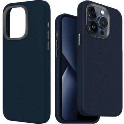 Afbeelding van UNIQ Lyden hoesje iPhone 15 Pro Max 6.7 Magclick Charging marineblauw/marineblauw