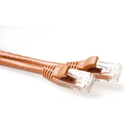 Afbeelding van ACT IB2220 U/UTP CAT6A Patchkabel Snagless Bruin 20 meter