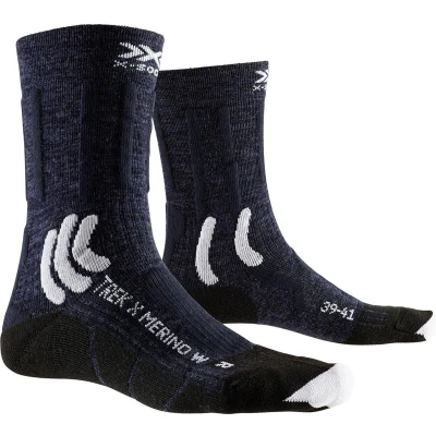 Afbeelding van Wandelsok X Socks Women Trek Merino Blue White Schoenmaat 41 42