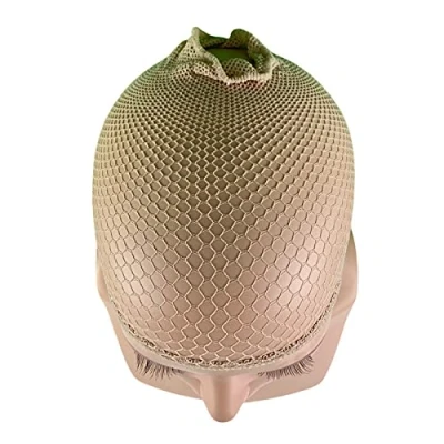 Afbeelding van 2 x LUTTMANN® pruiken pruik cap mesh capuchon in beige voor pruikendragers