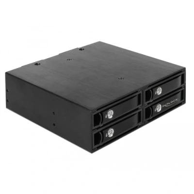 Afbeelding van Delock 5.25″ verwijderbaar frame voor 4 x 2.5″ SATA / SAS HDD SS