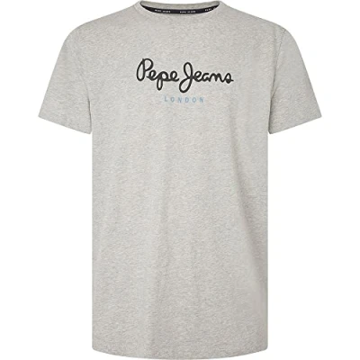 Afbeelding van Pepe Jeans EGGO Tshirt print, Heren, Maat: Small, Light grey marl