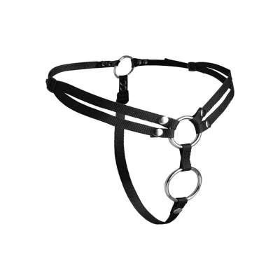 Afbeelding van Dubbele Penetratie Strap On Harnas Zwart U