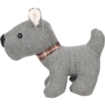 Afbeelding van Flamingo Britta Schnauzer Hondenspeelgoed, grijs, 10 x 22,5 20 cm, met pieper