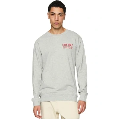 Afbeelding van Mister Tee CASH ONLY Crewneck Sweater, Heren, Maat: Large, Grey