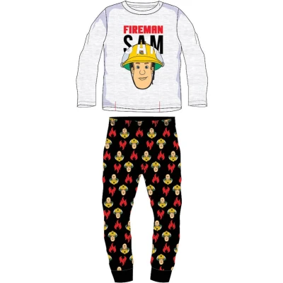 Afbeelding van Brandweerman Sam pyjama maat 92 Fireman pyjamaset grijs / zwart