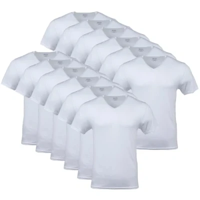 Afbeelding van Gildan Herenonderhemd (verpakking van 6 stuks), wit 12 XL
