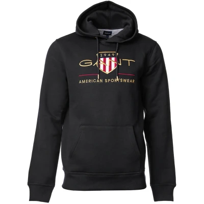 Afbeelding van GANT Archive Shield Hoodie, Heren, Maat: XS, Black
