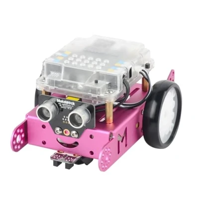 Afbeelding van Makeblock mBot programmeerbare robot voor kinderen, speelgoed, stem, compatibel met kras en Arduino, intelligente EMO robot, interactieve robotset kinderen van 6 tot 12 jaar, roze