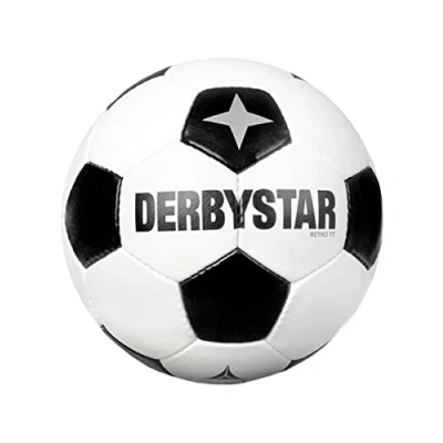 Afbeelding van Derbystar Retro Tt V21 Voetbal, wit/zwart 5