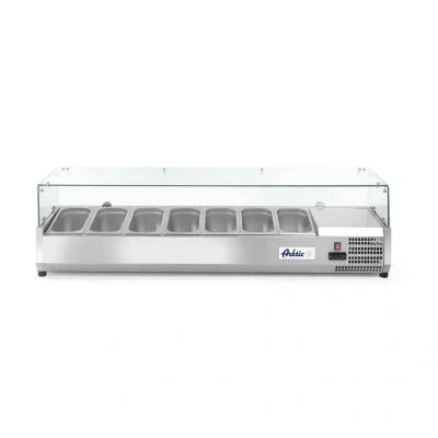 Afbeelding van Hendi Opzetkoelvitrine GN 1/3, RVS, 39,5(b)x160,5(d)x43(h)cm, 7x 232989