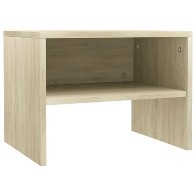 Afbeelding van Nachtkastje 40x30x30 cm bewerkt hout sonoma eikenkleurig