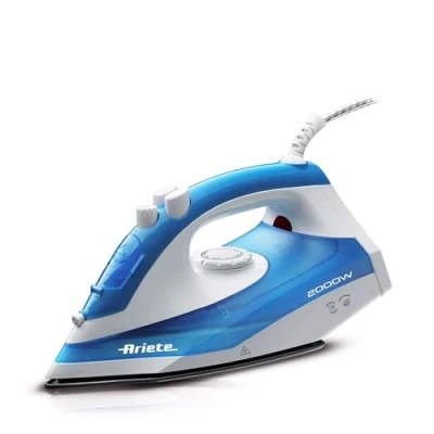 Afbeelding van Ariete 6234 Steam Iron Strijkijzer met Teflon zool, stoomstoot 140 g/min, tank 250 ml, 2000 W, wit en blauw