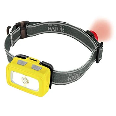 Afbeelding van moses. 9810 Unisex Expedition Natural LED Hoofdlamp met 7 lichtmodi Incl. Rood Licht en Groen Voor Joggen, Camping Outdoor, Geel, One Size
