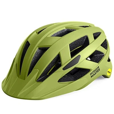 Afbeelding van OutdoorMaster Gem Recreatieve MIPS Fietshelm Twee Verwijderbare Voeringen &amp; Ventilatie in Multi Environment Bergen, Snelweg voor Jeugd Volwassenen (Speed Yellow, Large)