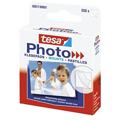 Afbeelding van tesa Photo kleefpads dubbelzijdig klevend voor het maken van een fotoboek 250 stuks