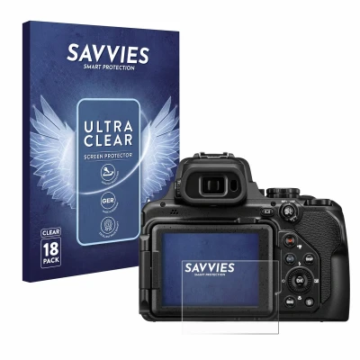 Afbeelding van Savvies Screenprotector voor Nikon Coolpix P1100 Folie Beschermfolie transparant (18 Stuks)