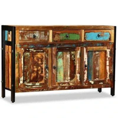 Afbeelding van Dressoir 120x35x76 cm massief gerecycled hout