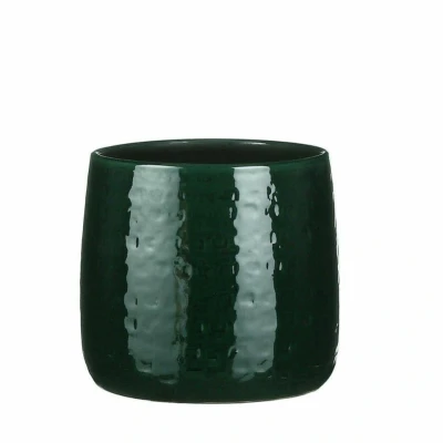 Afbeelding van Mica Decorations Plantenpot keramiek donkergroen D19 x H17 cm