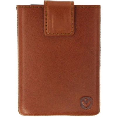Afbeelding van Pasjeshouder Pocket Luxe Easy Out systeem Leer 6 tot 8 pasjes RFID Cognac