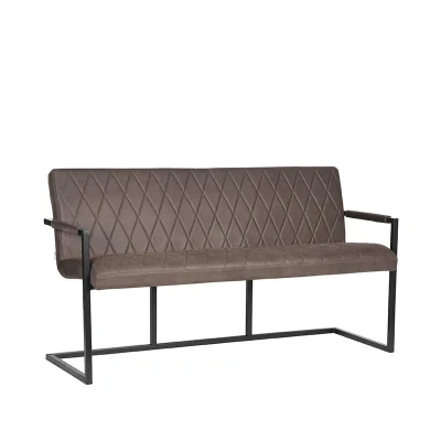 Afbeelding van LABEL51 Eetkamerbank Denmark Antraciet Microfiber 155 cm Majorr
