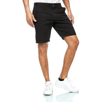 Afbeelding van Smith &amp; Solo korte sportbroek voor heren, broek, hardloopshorts mannen, zomer, katoen, joggingbroek, fitnessbroek, sport, sportshorts, bermuda, trainingsbroek, tennisbroek, zwart chino, XL