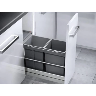 Afbeelding van NABER TANDEM 2 Afvalemmer Inbouw 2x 15 liter