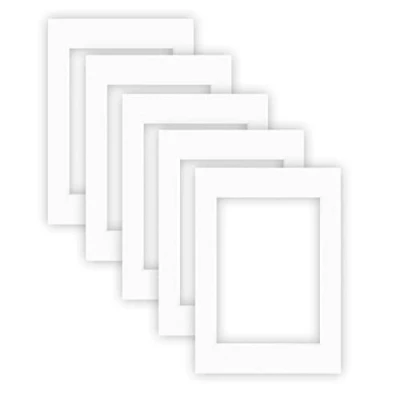 Afbeelding van nielsen Conservation Passepartout karton 1,5 mm set van 5 buitenformaat 29,7x42 cm (DIN A3) voor beeldformaat 21x29,7 A4) polarwit (lichtwit) gestructureerd oppervlak