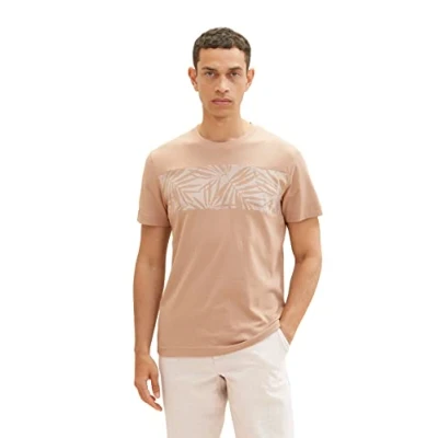 Afbeelding van TOM TAILOR Heren 1036436 T shirt, 24048 Desert Fawn, XL, XL