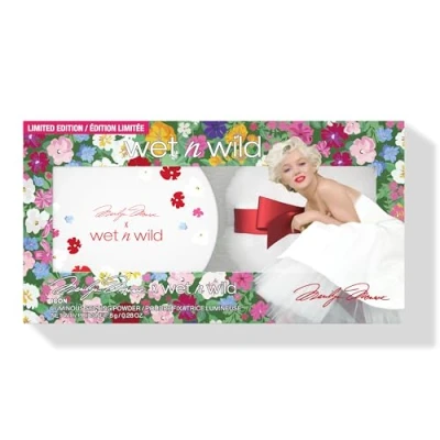 Afbeelding van Wet n Wild Marilyn Monroe Icon Setting Powder, Transparant Instelpoeder met vitamine E en lichtverspreidende parels voor een Lumineus Effect, Inclusief Zachte Applicatiespons