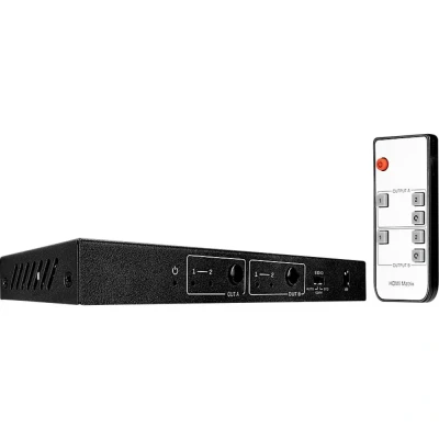 Afbeelding van LINDY 2x2 HDMI 18G Matrix switch 2 + poorten 4096 x 2160 Pixel Zwart