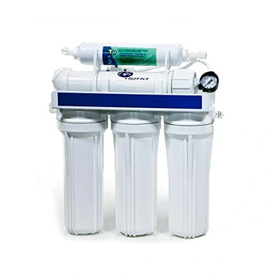 Afbeelding van EUR 35. Binnenlandse 5 traps omgekeerde osmoseapparatuur. Eenvoudige installatie en vervanging van filters. Onderbouw plaatsing. Inclusief filters, membraan postfilter. Bbagua.