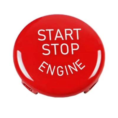 Afbeelding van TTCR II Sports Red Start Stop Knop Compatibel met BMW (1 3 5 6 X1 X3 X5 X6 Series, E81 E90 E91 E60 E63 E84 E83 E70 E71), Motor Schakelaar Power Ontsteking Vervanging
