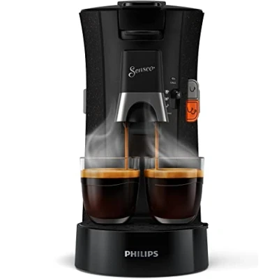 Afbeelding van Philips Senseo Select Eco model CSA240/20 Koffiepadapparaat Zwart met spikkeleffect