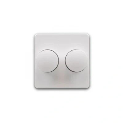 Afbeelding van Afdekfrontje voor duo inbouwdimmer (KUBUS wit)