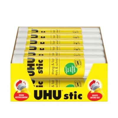 Afbeelding van UHU Stic lijmstiften zonder oplosmiddel, wit, 12 stics 21 g