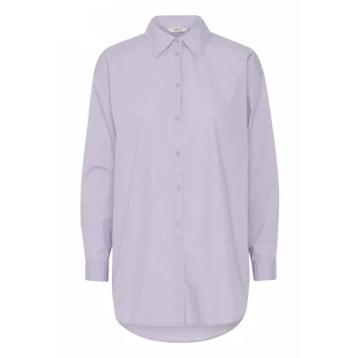 Afbeelding van b.young Bygamze Overhemdblouse, Dames, Maat: 40, Purple rose