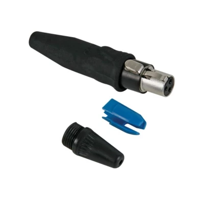 Afbeelding van REAN by Neutrik TINY 3 POLIG KABELDEEL, ZWART, VERGULDE CONTACTEN