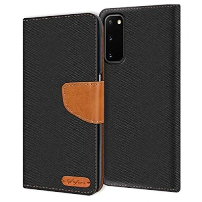 Afbeelding van Verco Hoesje voor Samsung Galaxy S20 Book Case, Wallet Flip Case compatibel met Telefoonhoes Kaarthouders slots, Zwart