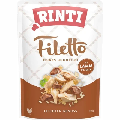 Afbeelding van Voordeelpakket Rinti Filetto Zakjes in Gelei 48 x 100 g Kip met Lam