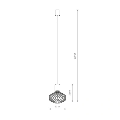 Afbeelding van Nowodvorski Draadlamp Pico zwart met goud 8862