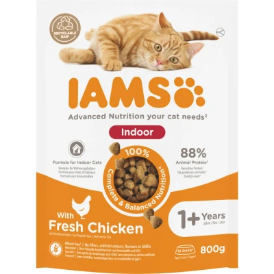 Afbeelding van 5x Iams Kat Adult Indoor Kip 800 gr
