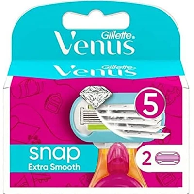 Afbeelding van Gillette Venus Extra Smooth Snap scheermesjes voor dames, 2 reservemesjes (verpakking kan variëren)