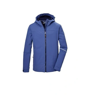 Afbeelding van killtec jongens Softshell jas/outdoorjas met capuchon KOS 143 BYS SFTSHLL JCKT, dunkel denim, 128, 43255 000