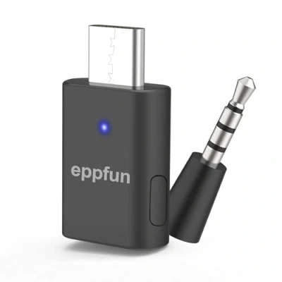 Afbeelding van [Gen2] eppfun AK3040Pro USB C Bluetooth audiozender voor PS5, APTX Adaptive/aptX LL/aptX HD draadloze audioadapter dongle met analoge microfoon compatibel PS5/Switch/PC/Mac