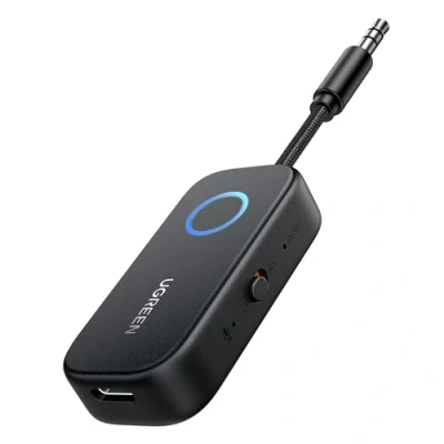 Afbeelding van UGREEN Bluetooth 5.2 zenderaansluiting adapter voor twee Airpods 2 in 1 zenderontvanger compatibel met tv, stereo installatie, vliegtuig audiosplitter televisie
