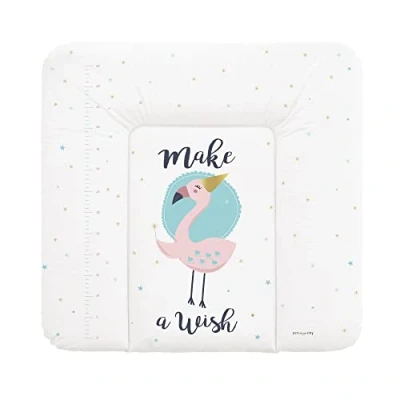 Afbeelding van Schnucky Aankleedkussen zachte aankleedmat, aankleedkussen, waterdicht en afwasbaar, geschikt voor aankleedtafel/commode [75 x 72 cm, flamingo]