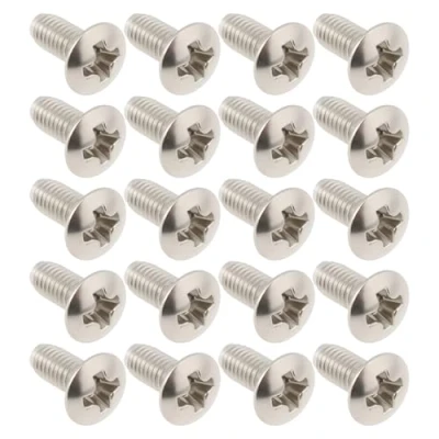 Afbeelding van eMagTech 20 stuks elektrische gitaar schakelaar schroeven 3 mm draad voor 3/5 weg selector compatibel met Stratocaster Telecaster, chroom